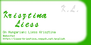 krisztina liess business card
